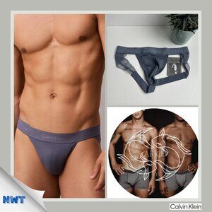 Calvin Klein - Microfiber Lace Jock Strap - Grisaille (L)